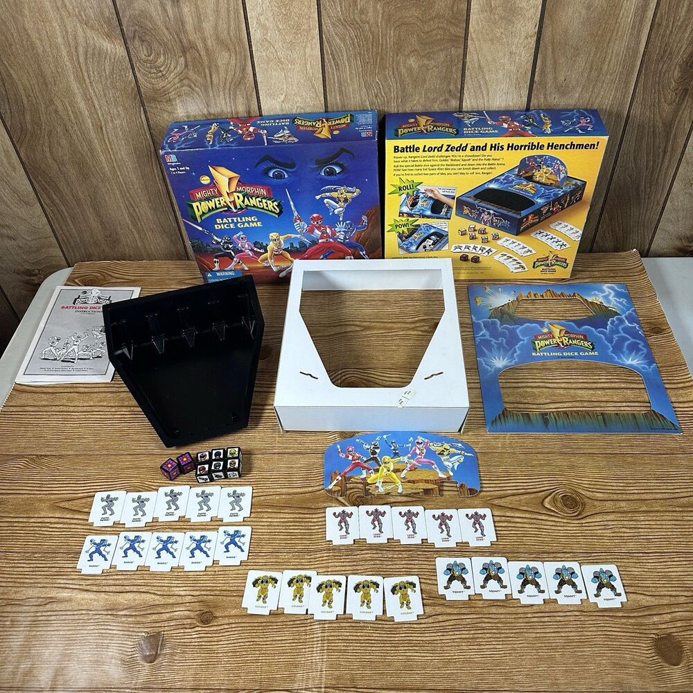 Vintage Power Rangers Battling Dice Game Rare Milton Bradley 1994 Complete